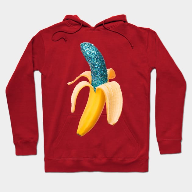 Glitter banana Hoodie by byb